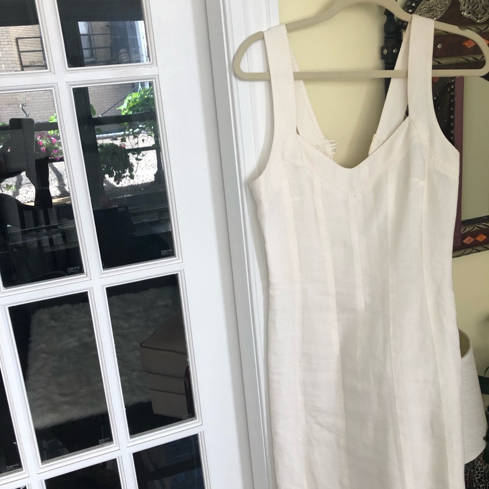 Agnona white linen dress, size 42 (6US)